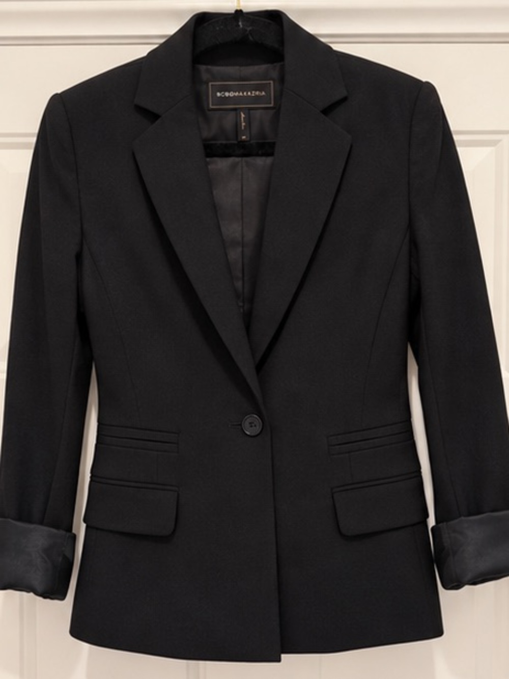 BCBGMaxAzria Black Single-Button Tailored Blazer
